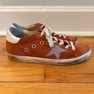 Golden Goose Women’s SuperStar Orange/Silver size 37